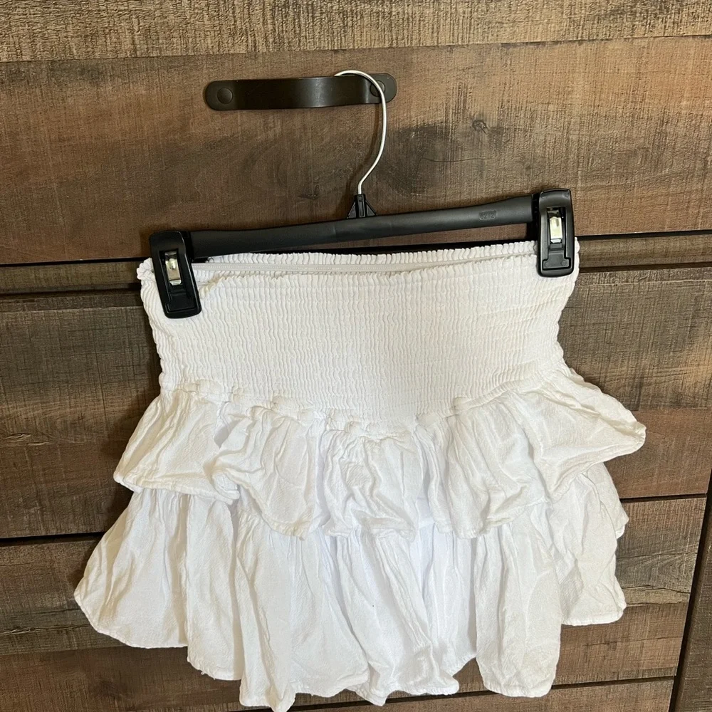 White Ruffled Women's Skirt - Picture 2 of 3